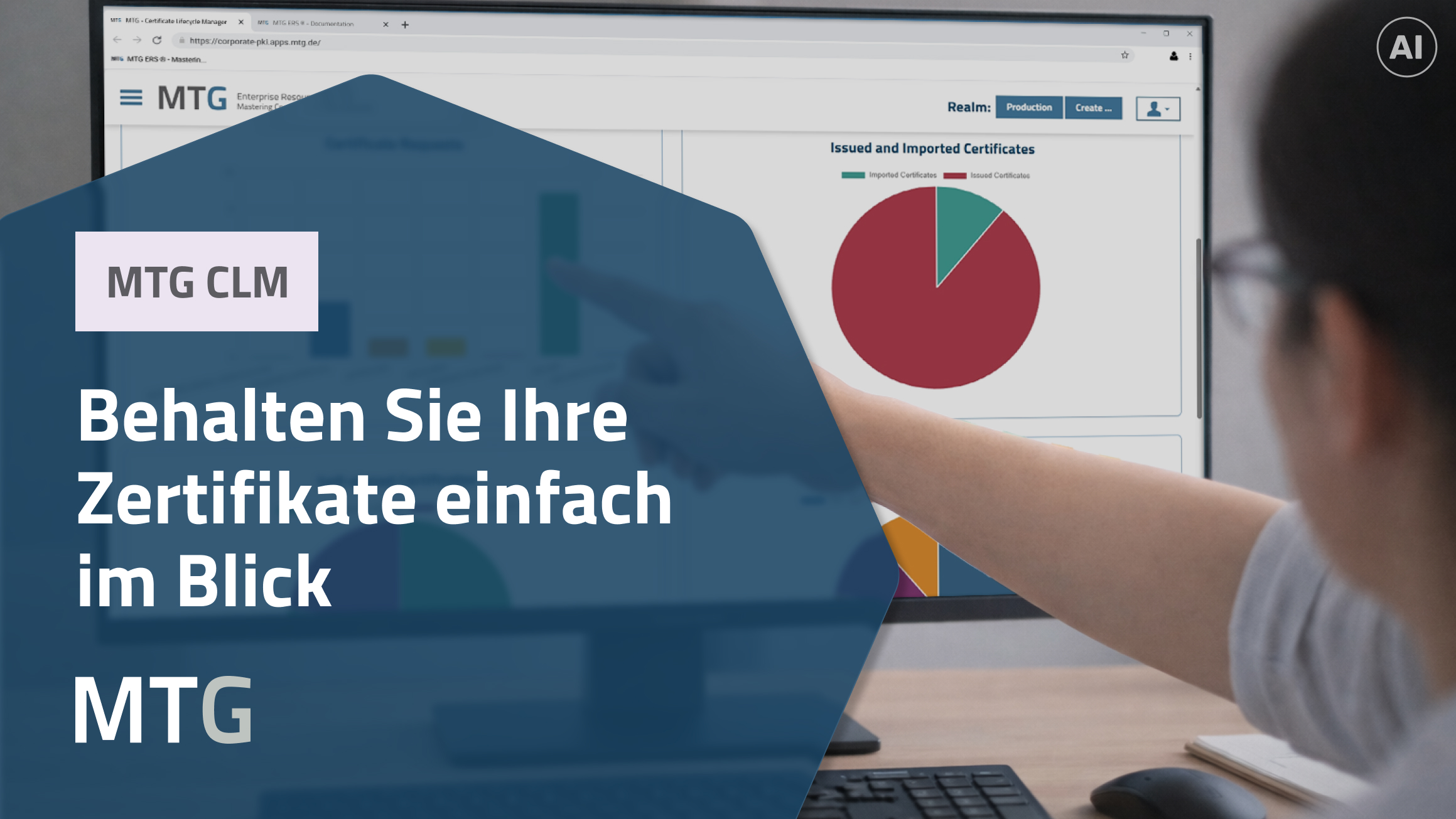  Behalten Sie Ihre Zertifikate einfach im Blick! MTG CLM: Kompakte Dashboard-Übersicht (© MTG AG)