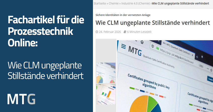Fachartikel für die Prozesstechnik Online:  Wie CLM ungeplante Stillstände verhindert
